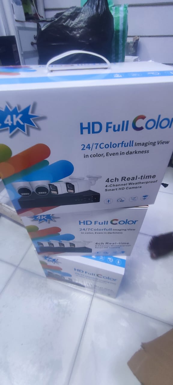 Kit vidéosurveillance 4K, 4 caméras + disque dur 1To