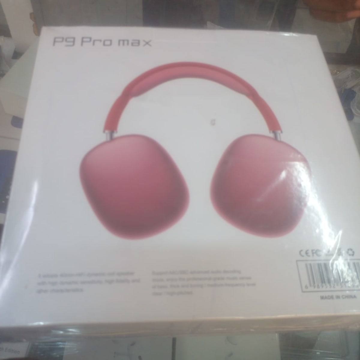 Casque P9 Pro Max rose neuf sous emballage