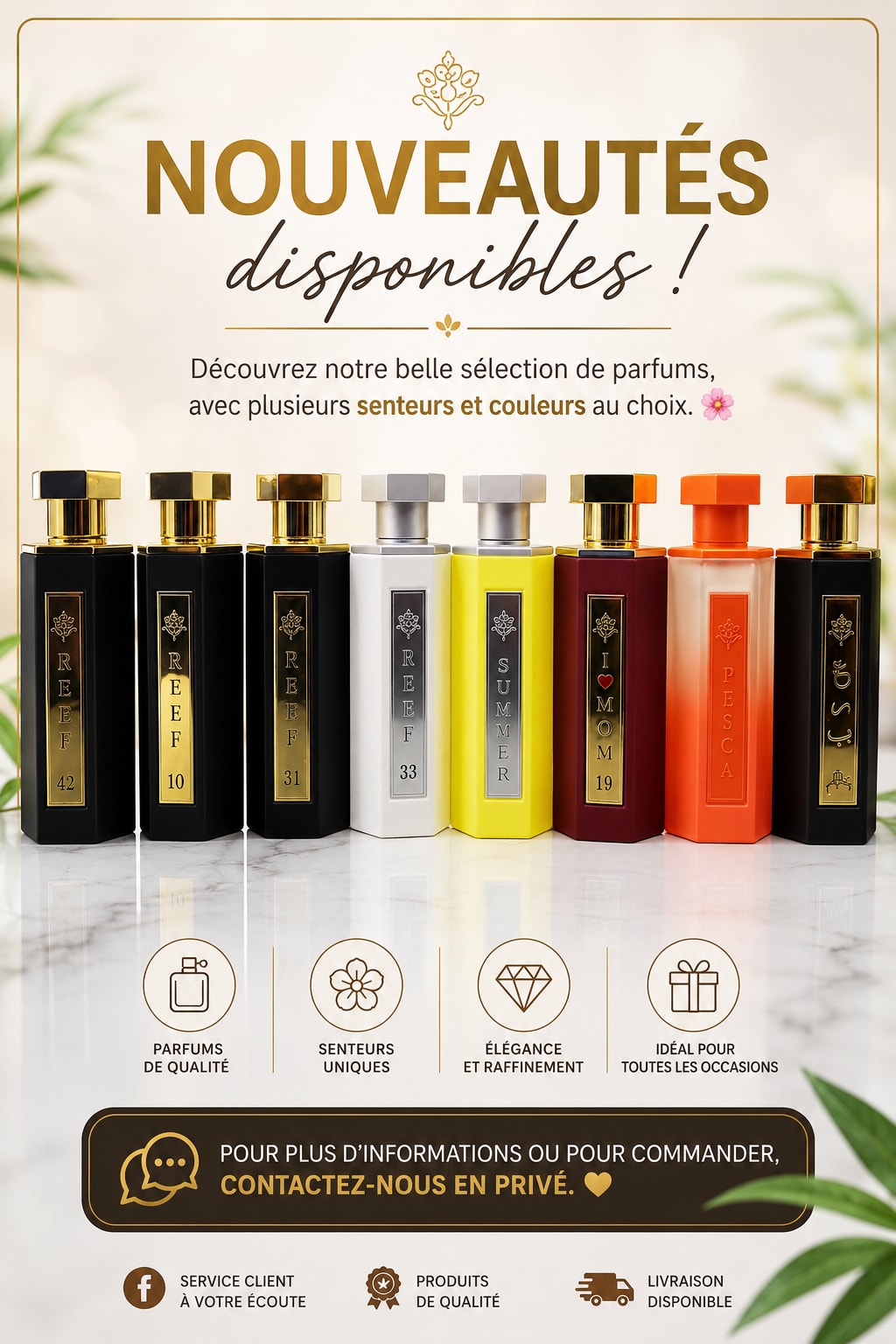 Nouvelle collection de parfums élégants à Djibouti