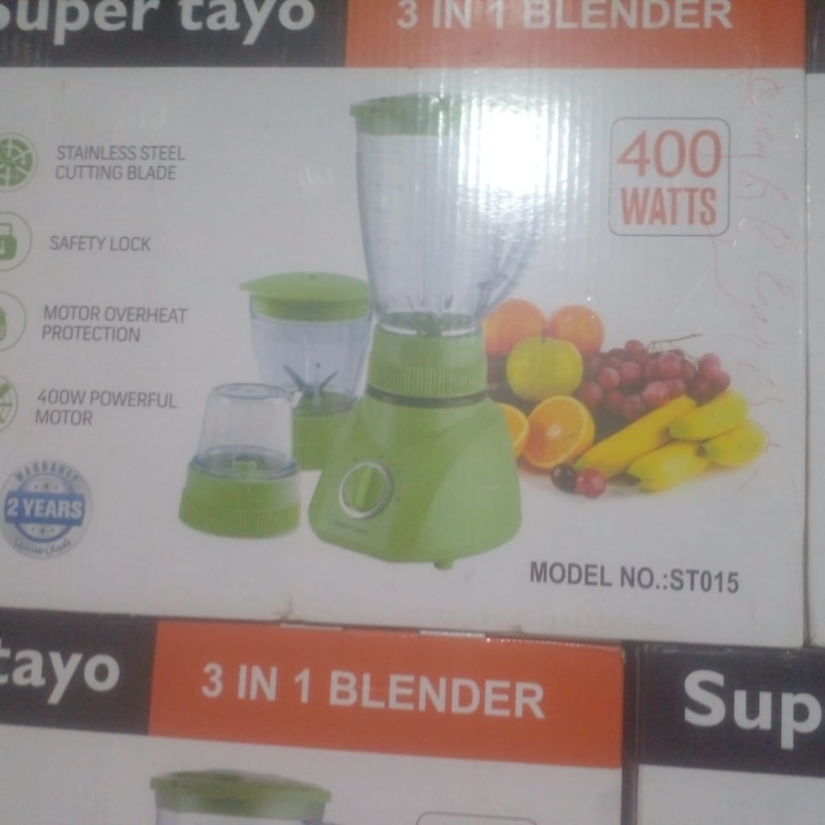 Blender Super Tayo 3 en 1, 400W, neuf sous emballage