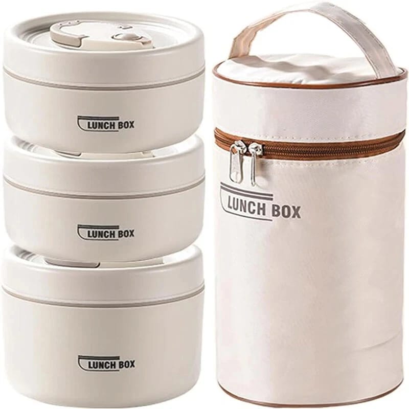 Lunch box 3 étages avec sac isotherme de transport