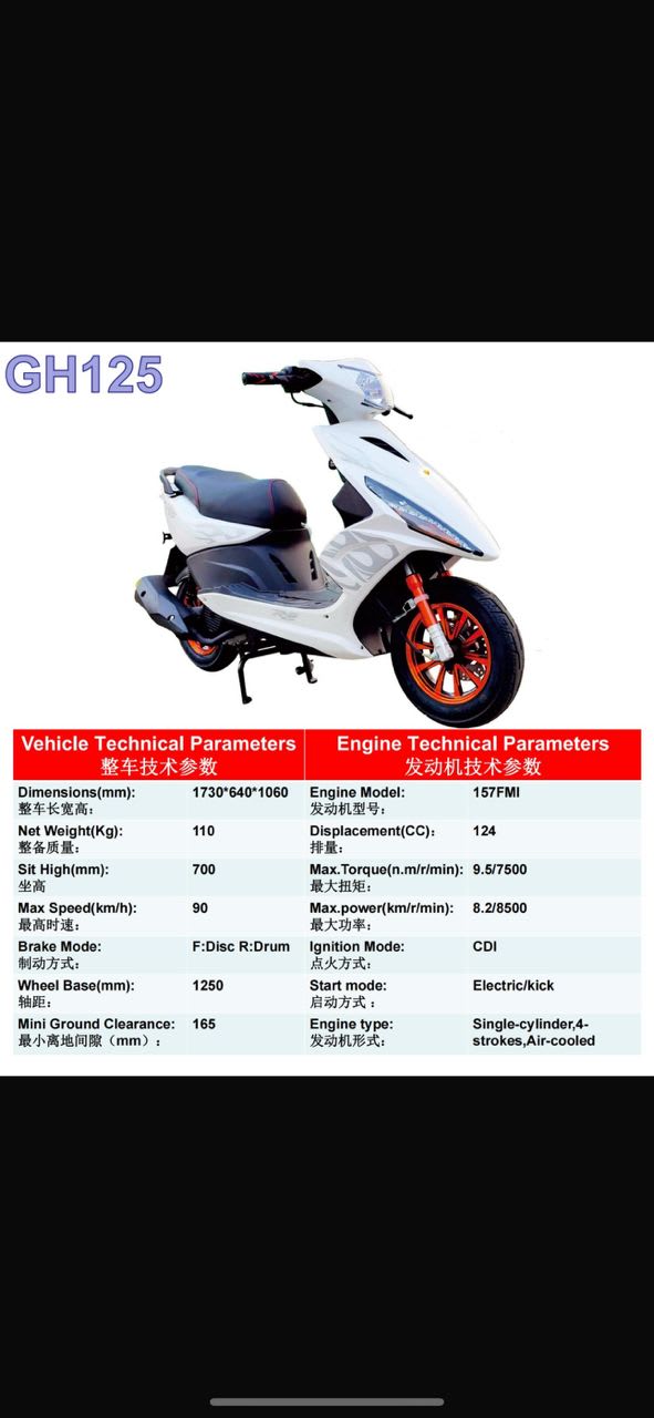 Scooter GH125 neuf - promo HAH Motors SARL