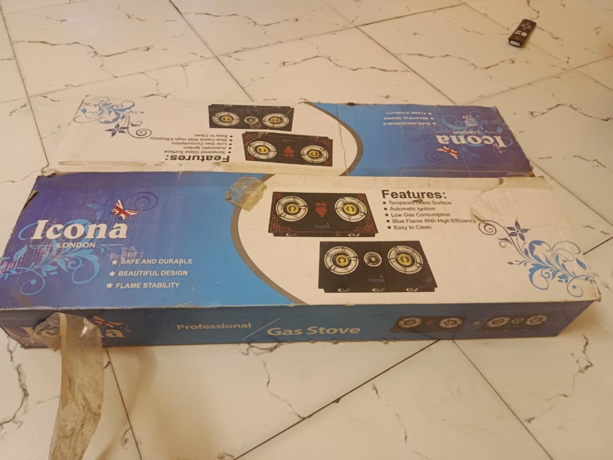 Cuisinière à gaz Icona London 3 feux, neuve en boîte