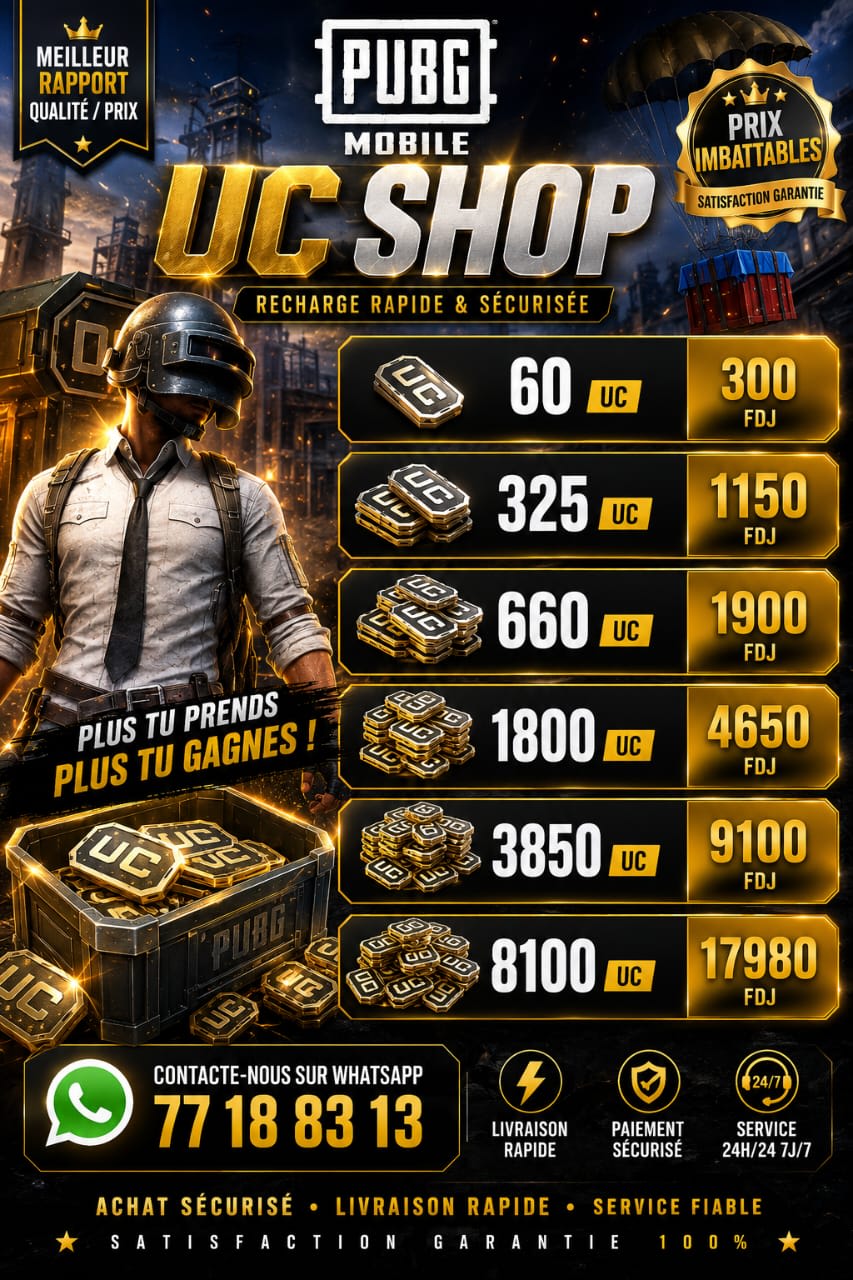 Recharge UC PUBG Mobile - Livraison rapide et sécurisée