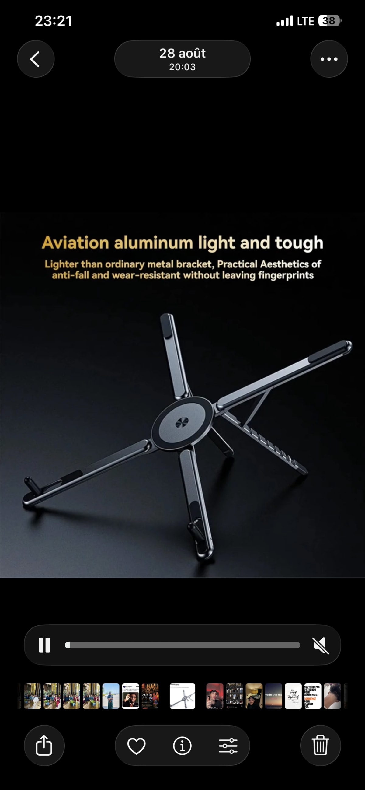 Support pliable en aluminium pour PC, iPad et iPhone