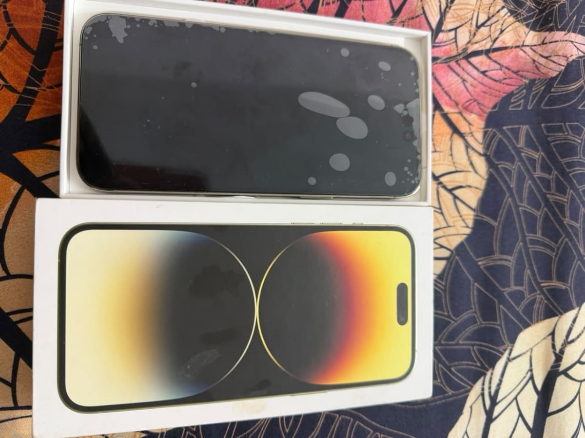 iPhone 14 Pro Max coloris or, avec boîte d'origine