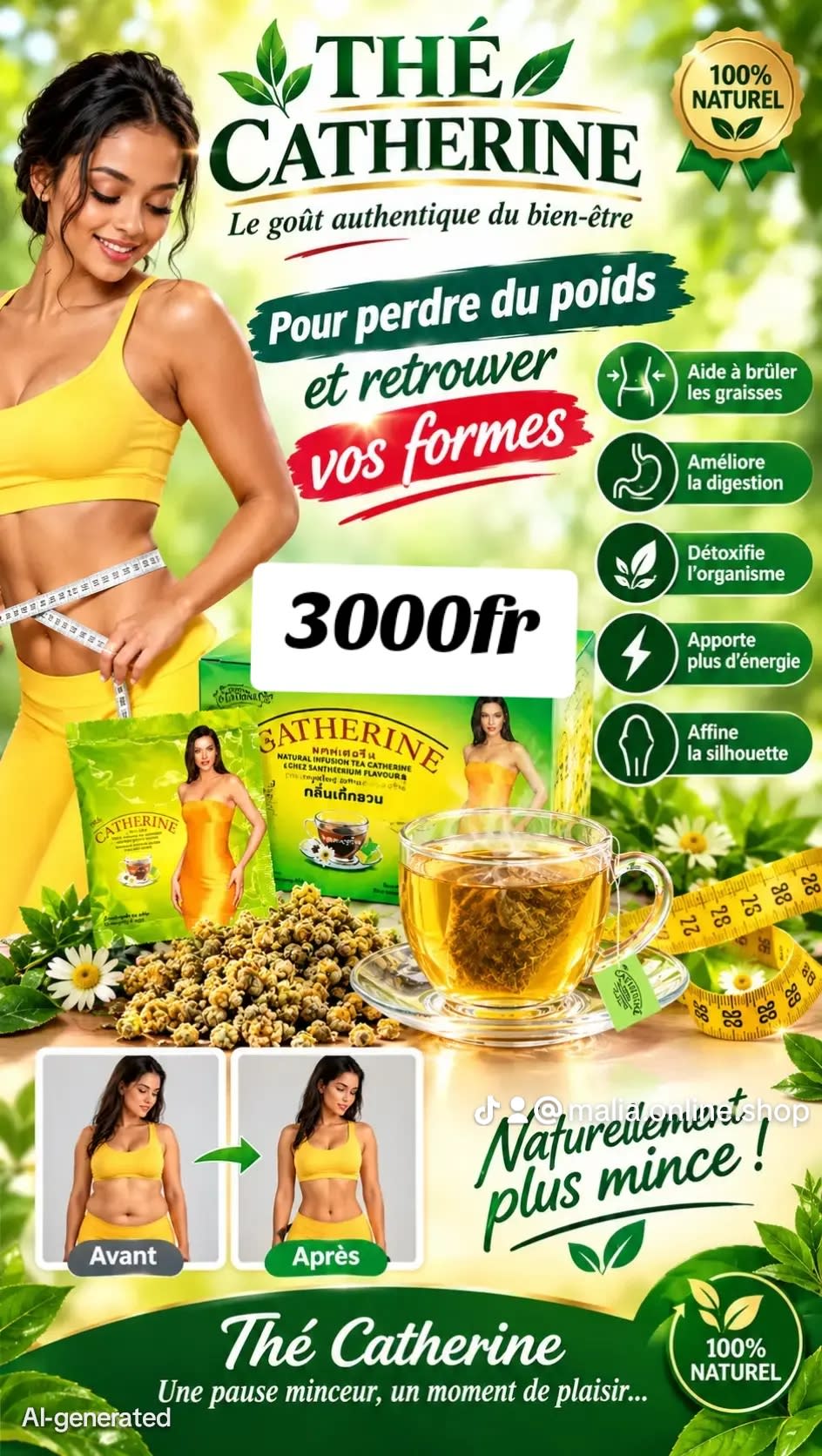 Thé Catherine 100% naturel - minceur et bien-être