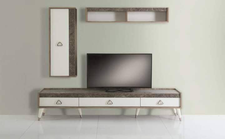 Ensemble meuble TV design avec rangements assortis
