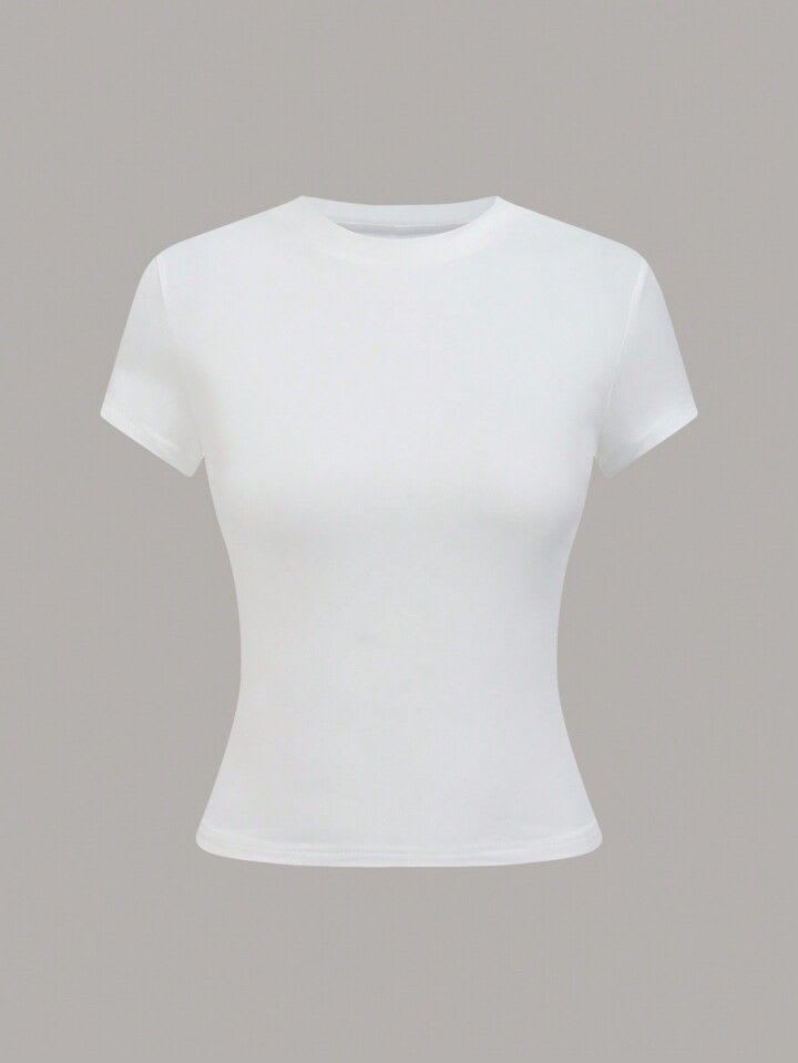 T-shirt basique  bleu marine,rose,rouge,blamc,noir... coupe ajustée