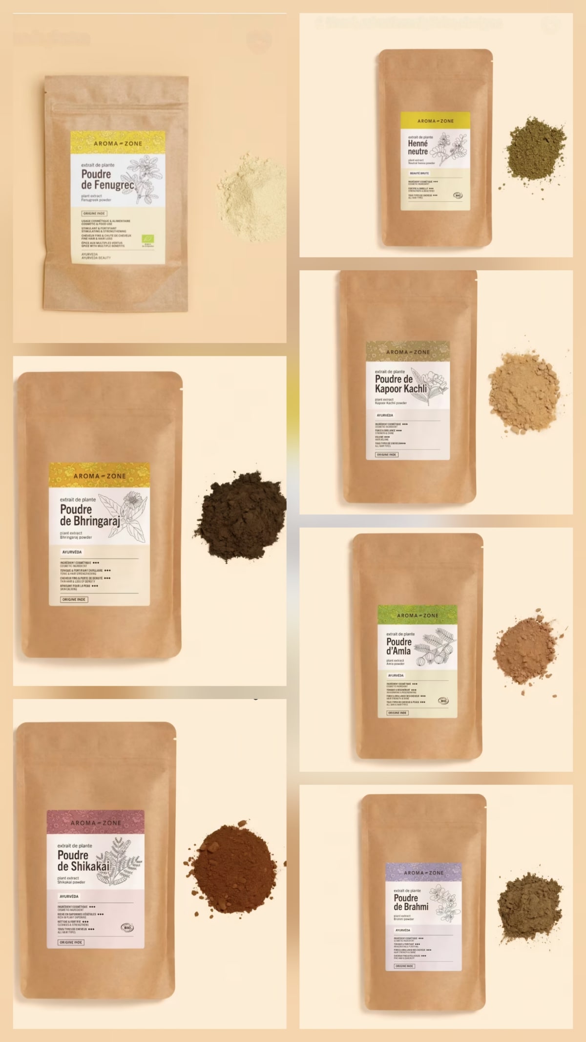 🌿 Poudres Naturelles pour Sublimer et Fortifier vos Cheveux ✨