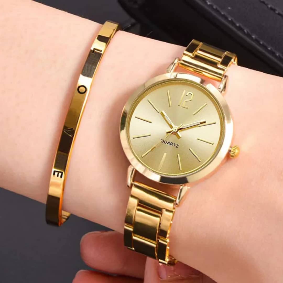 Élégante montre quartz argentée pour femme