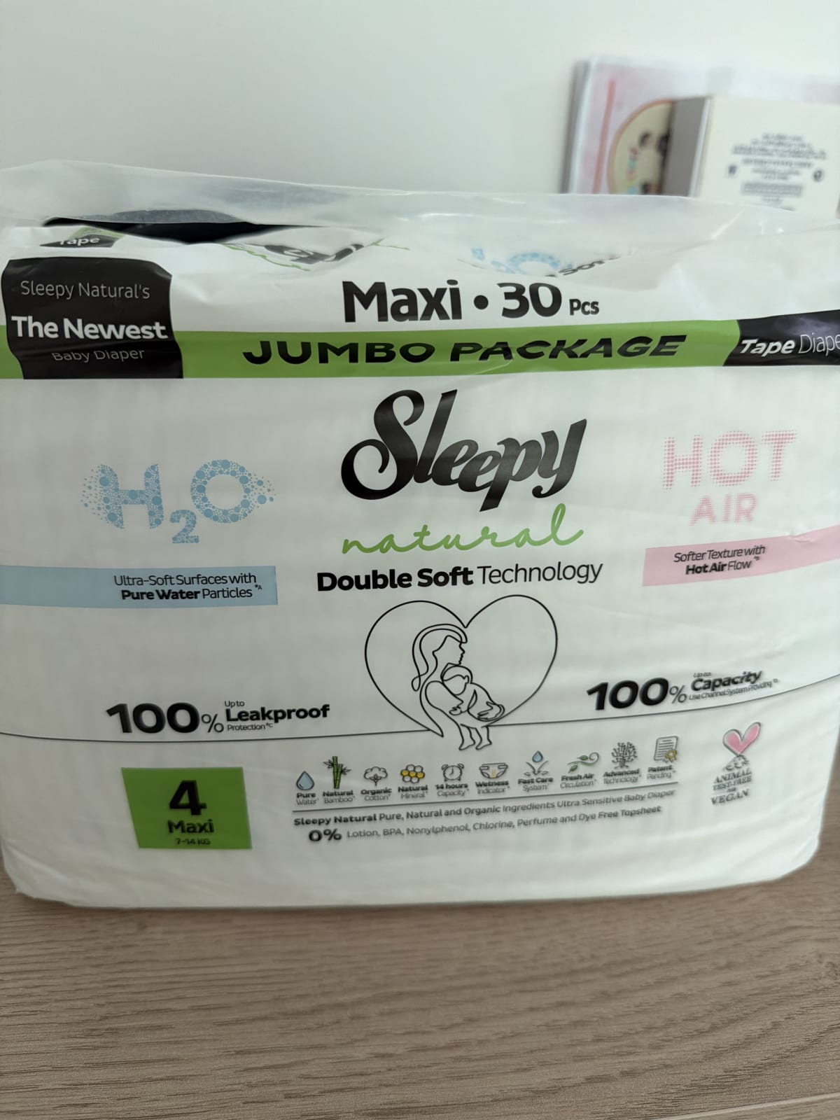 Paquet de couches Sleepy taille 4 Maxi neuf, 30 pièces