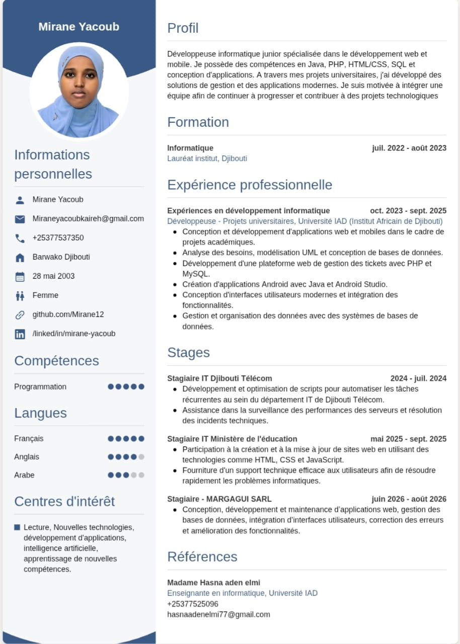Jeune diplômée à la recherche d’un emploi