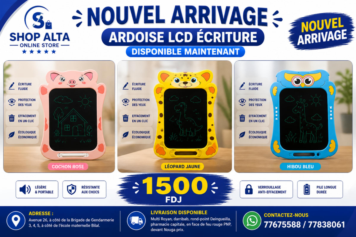 Ardoise LCD magique pour enfants - formes animaux