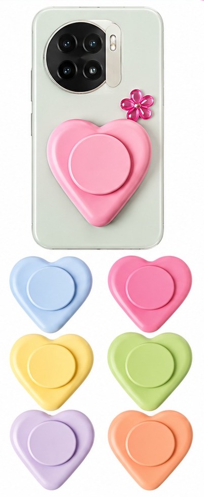 Heart shape Mobile Phone Back Lip Balm Pod
