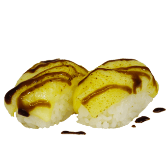 Flamed cheese nigiri