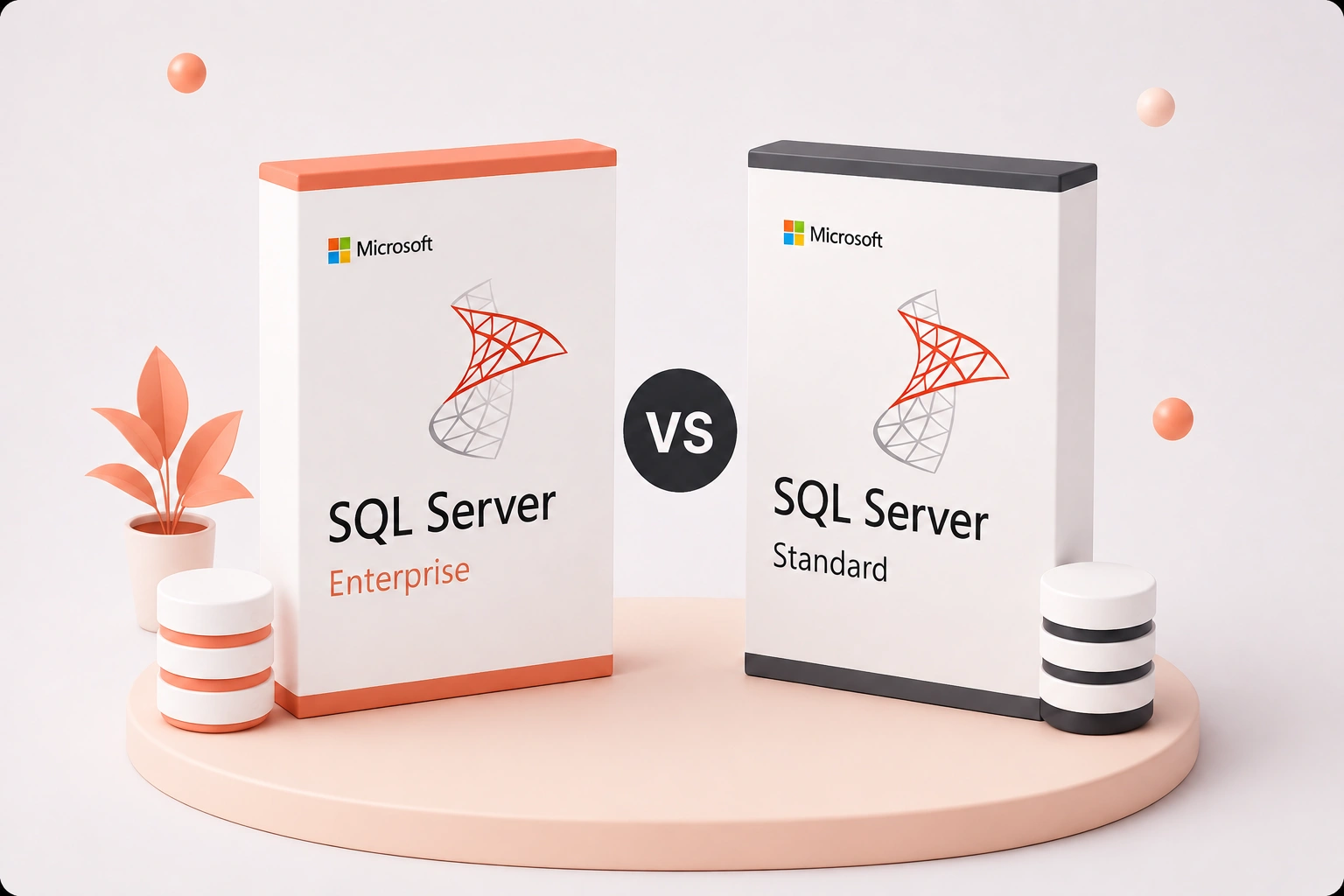 SQL Server Enterprise and Standard editions compared for scale