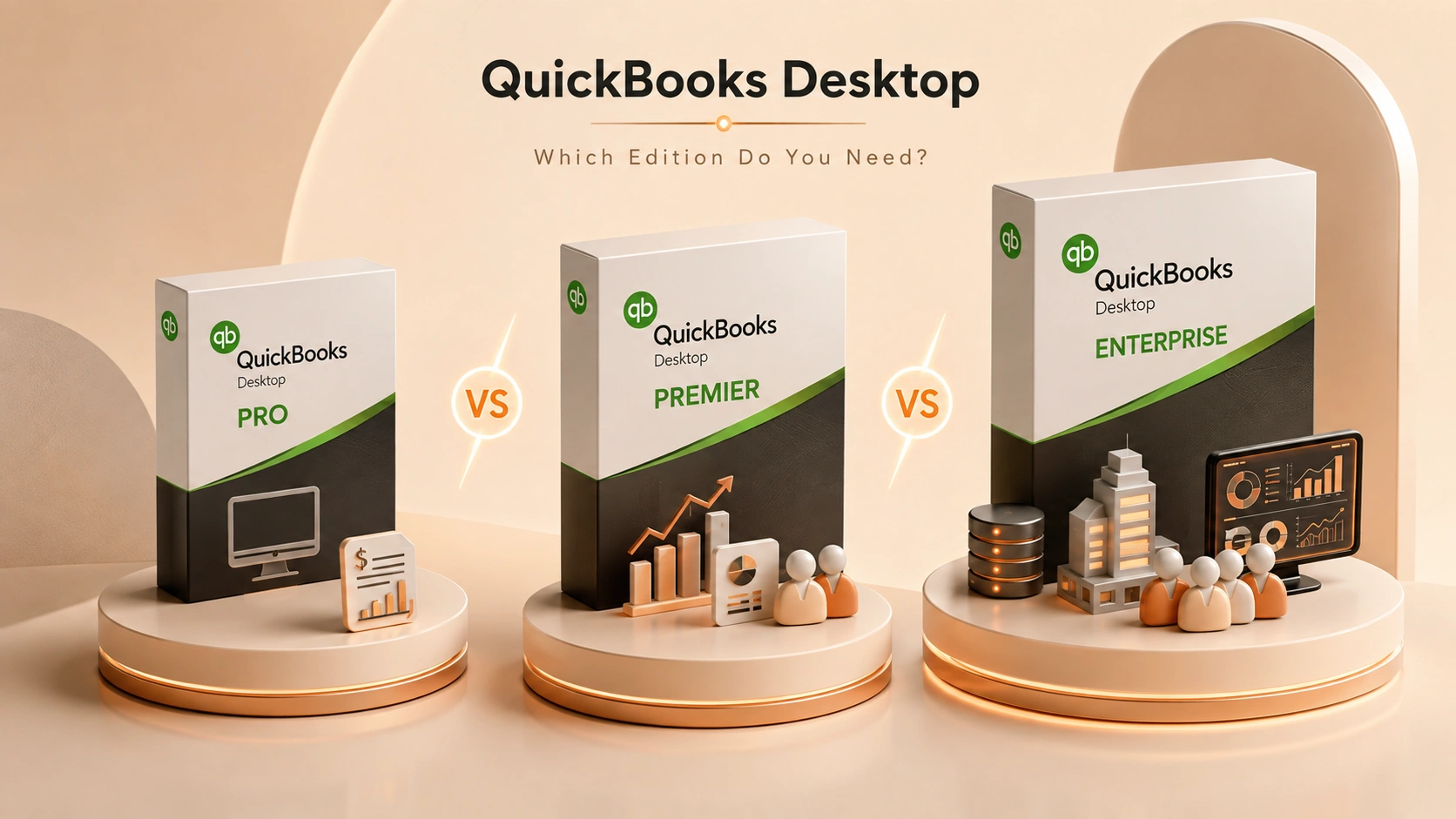 QuickBooks Desktop Pro, Premier and Enterprise editions compared