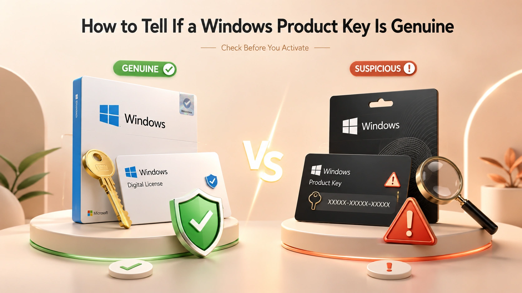 Checking whether a Windows product key is valid and genuine
