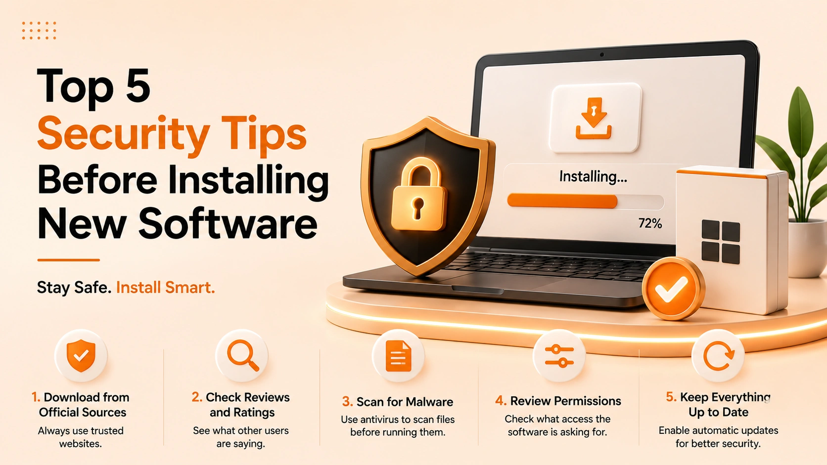 Security checklist before installing new software on a PC