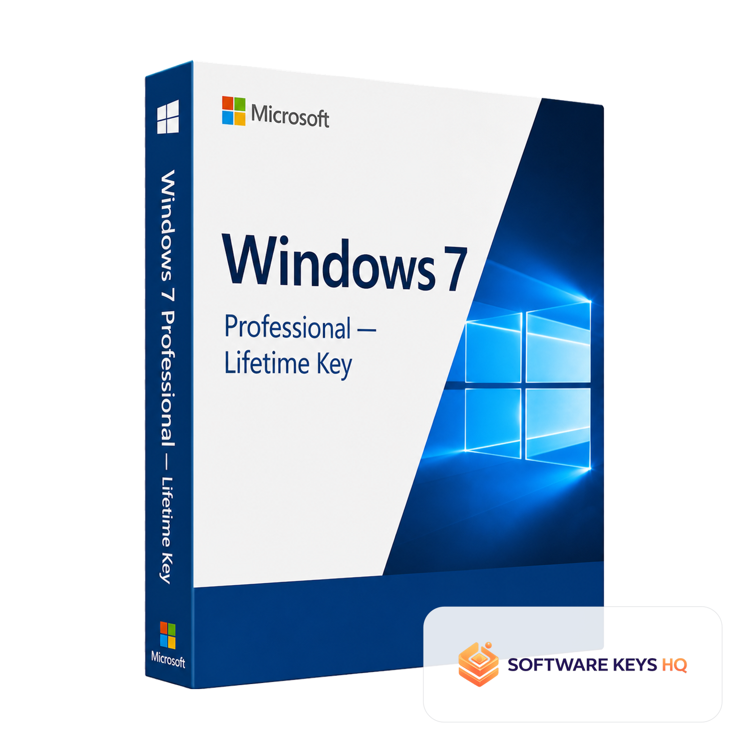 Windows 7 Professional Lifetime Key software box