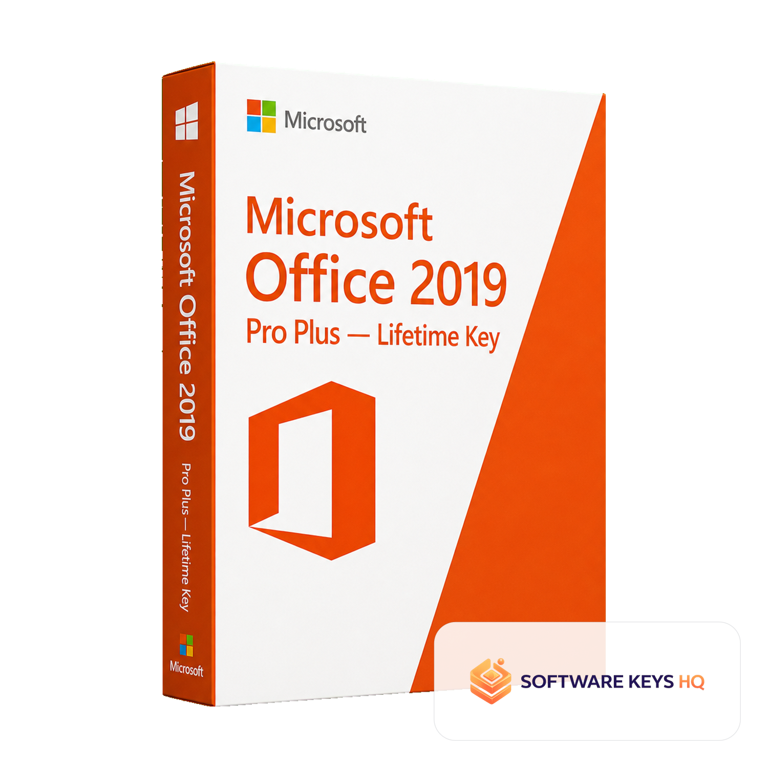 Microsoft Office 2019 Pro Plus Lifetime Key software box