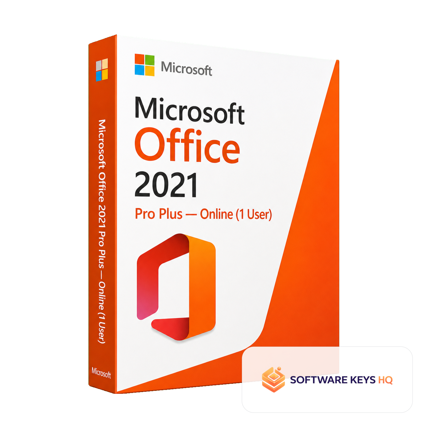 Microsoft Office 2021 Pro Plus Online (1 User) software box