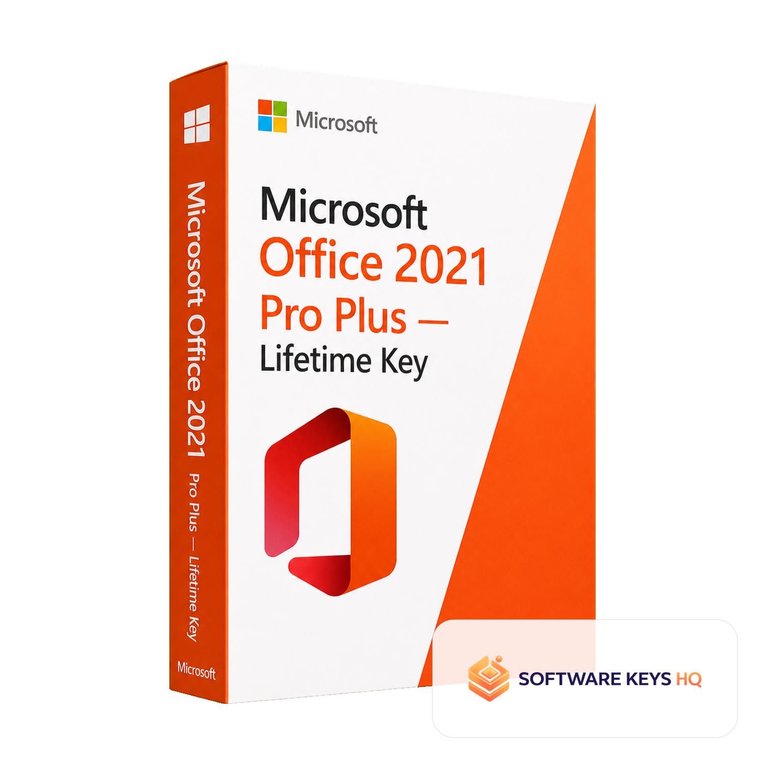 Microsoft Office 2021 Pro Plus Lifetime Key software box