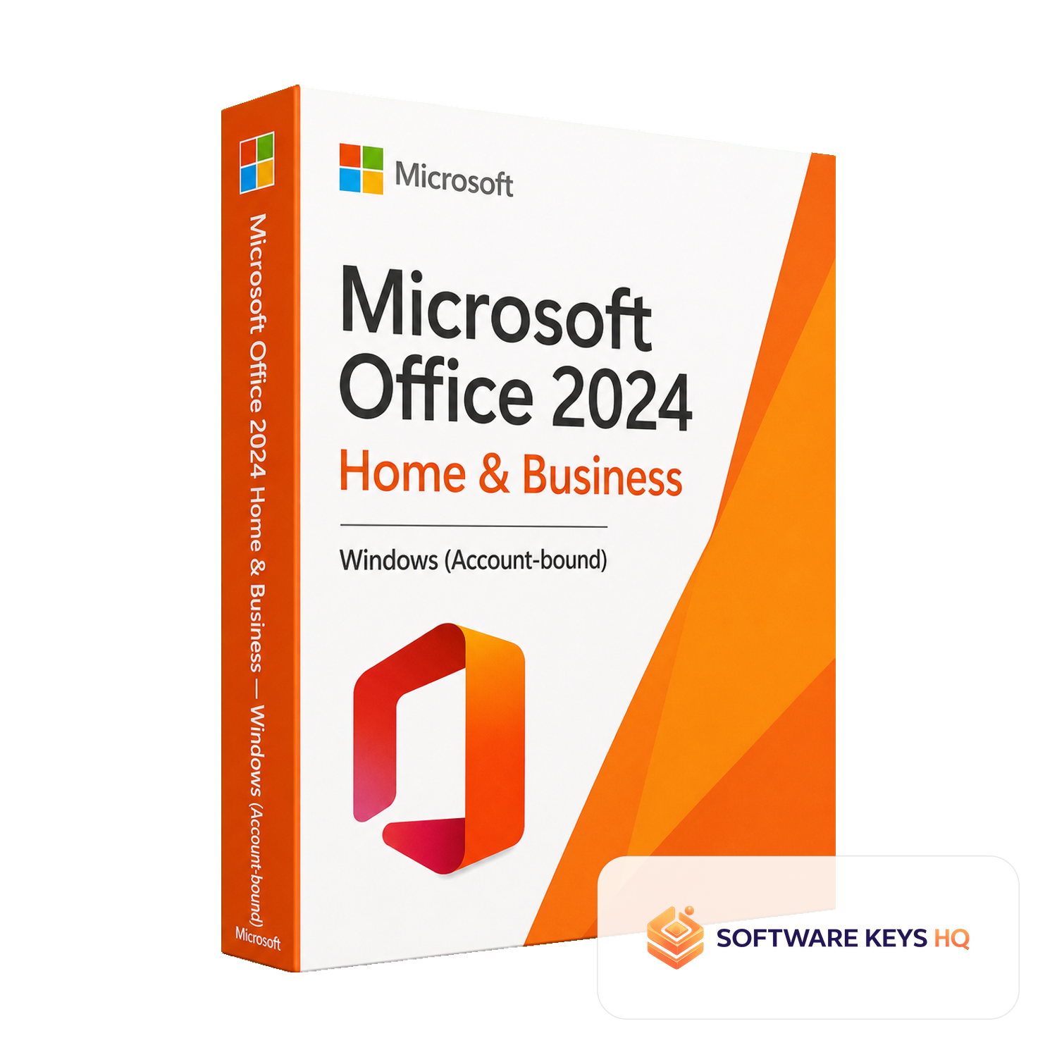 Microsoft Office 2024 Home & Business Windows (Account-bound) software box