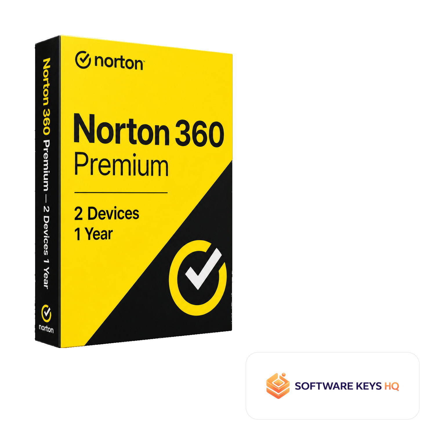 Norton 360 Premium 2 Devices 1 Year software box