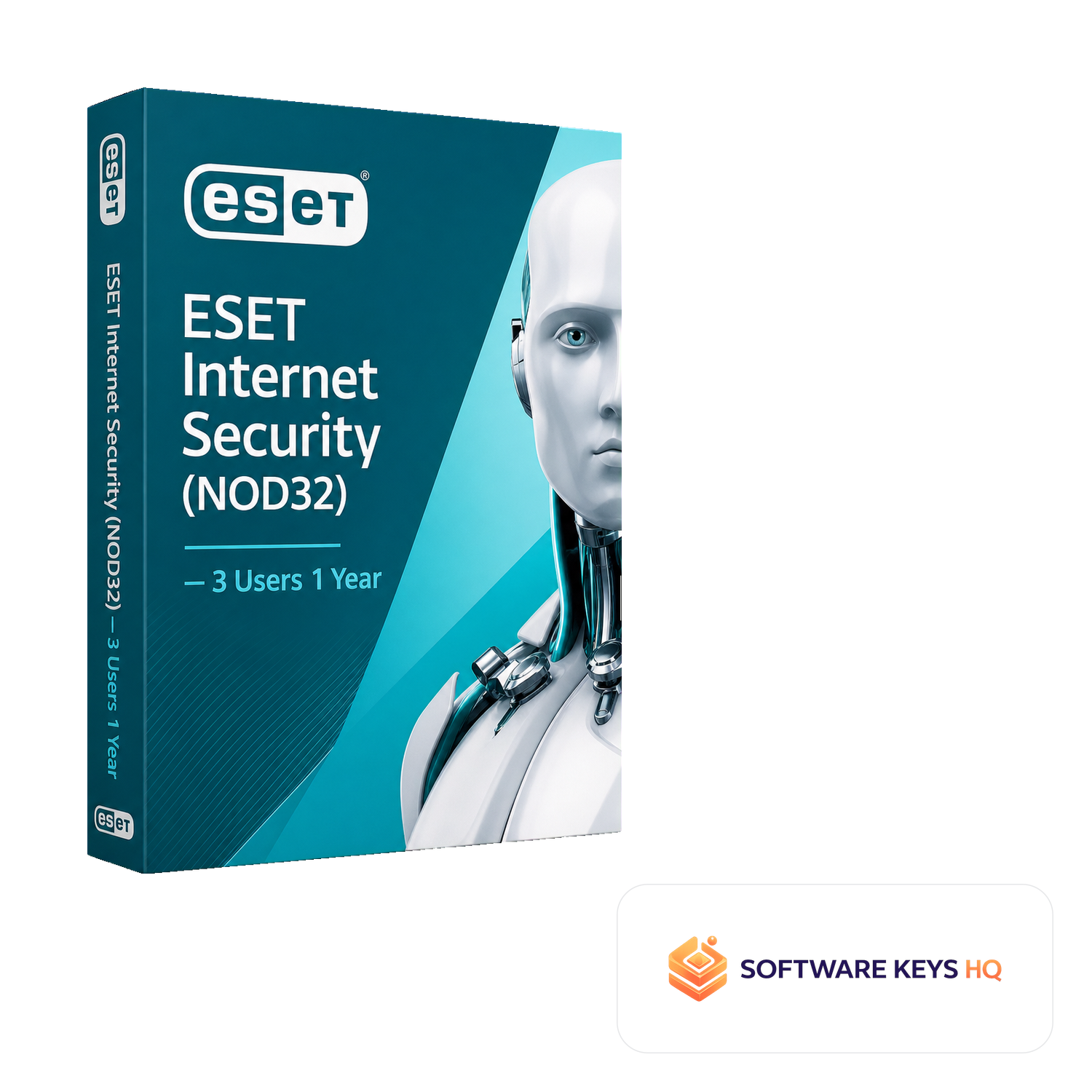 ESET Internet Security (NOD32) 3 Users 1 Year software box