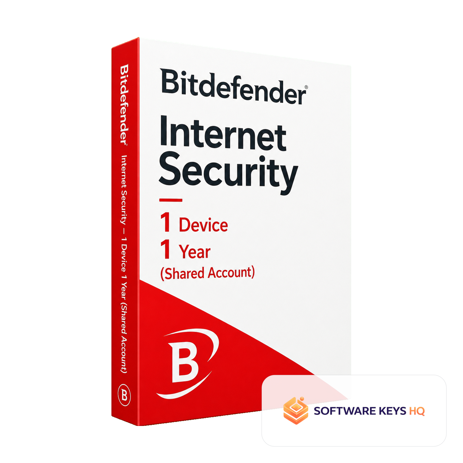 Bitdefender Internet Security 1 Device 1 Year (Shared Account) software box