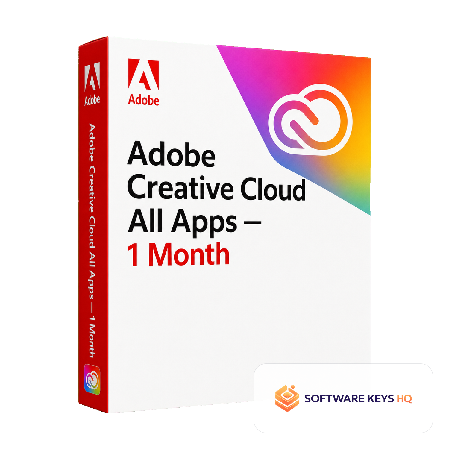 Adobe Creative Cloud All Apps 1 Month software box