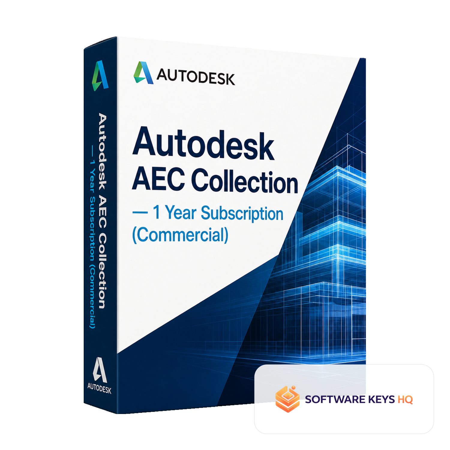 Autodesk AEC Collection 1 Year Subscription (Commercial) software box
