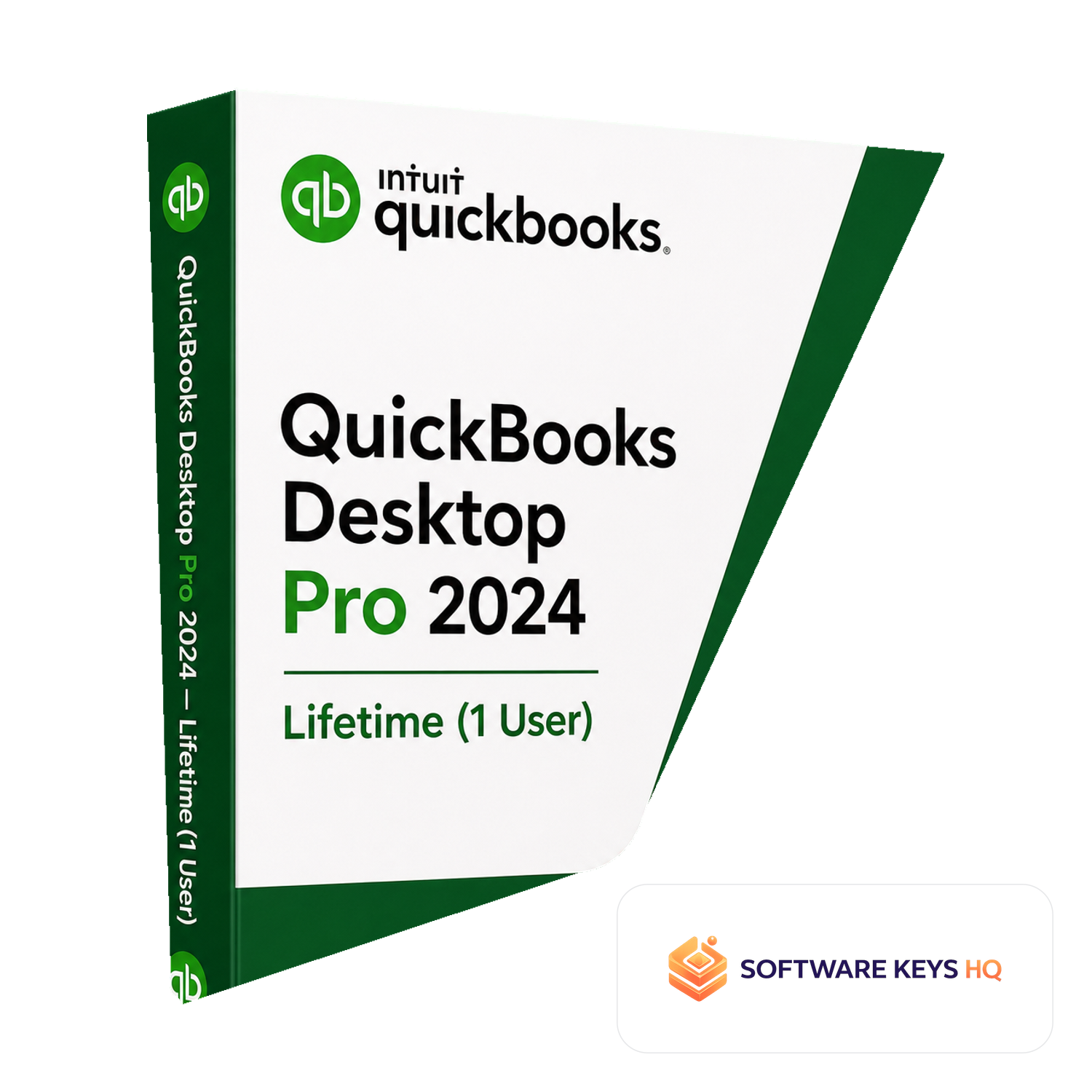QuickBooks Desktop Pro 2024 Lifetime (1 User) software box