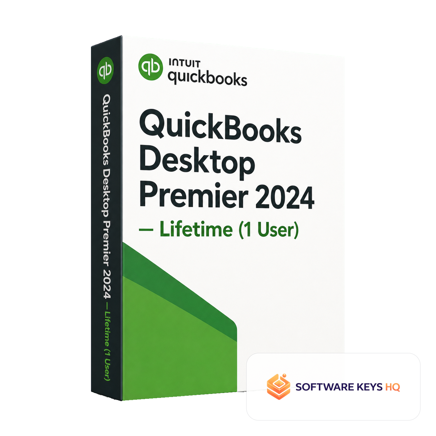 QuickBooks Desktop Premier 2024 Lifetime (1 User) software box