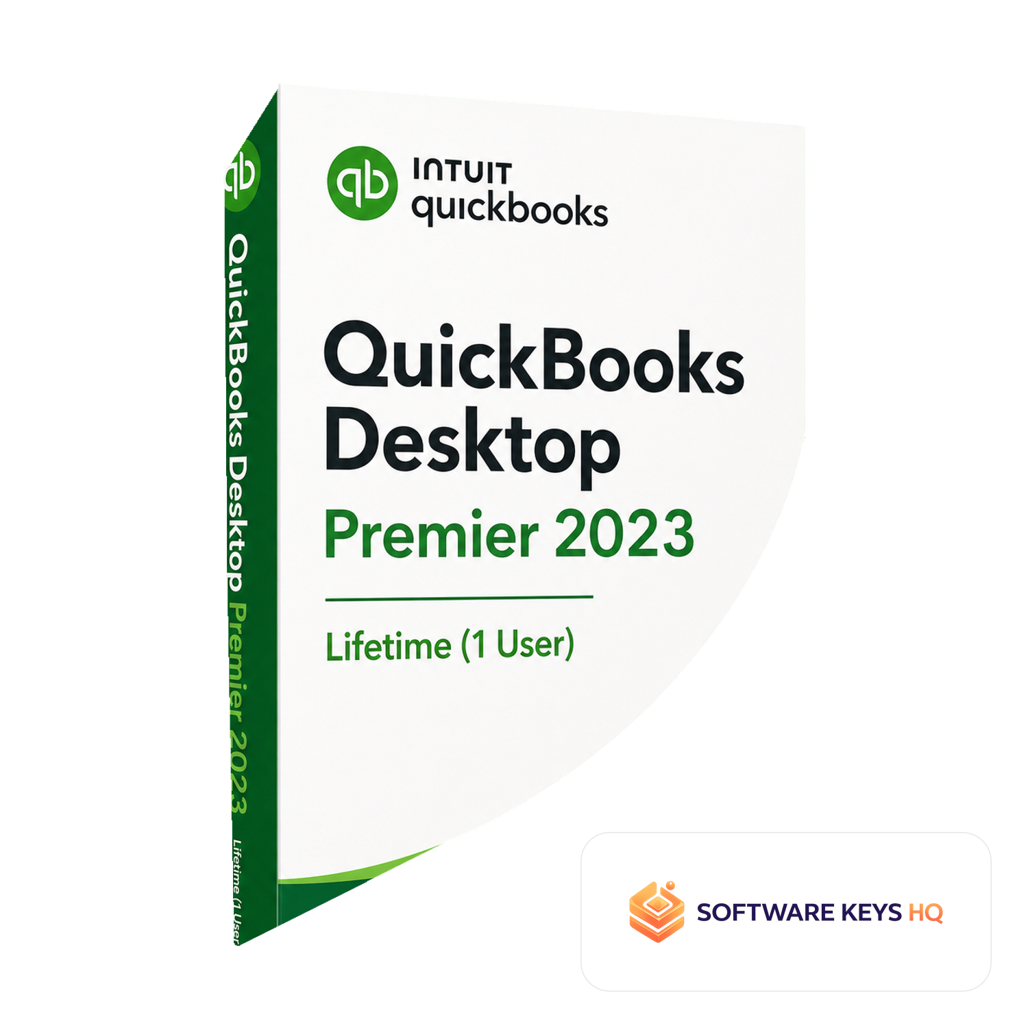 QuickBooks Desktop Premier 2023 Lifetime (1 User) software box