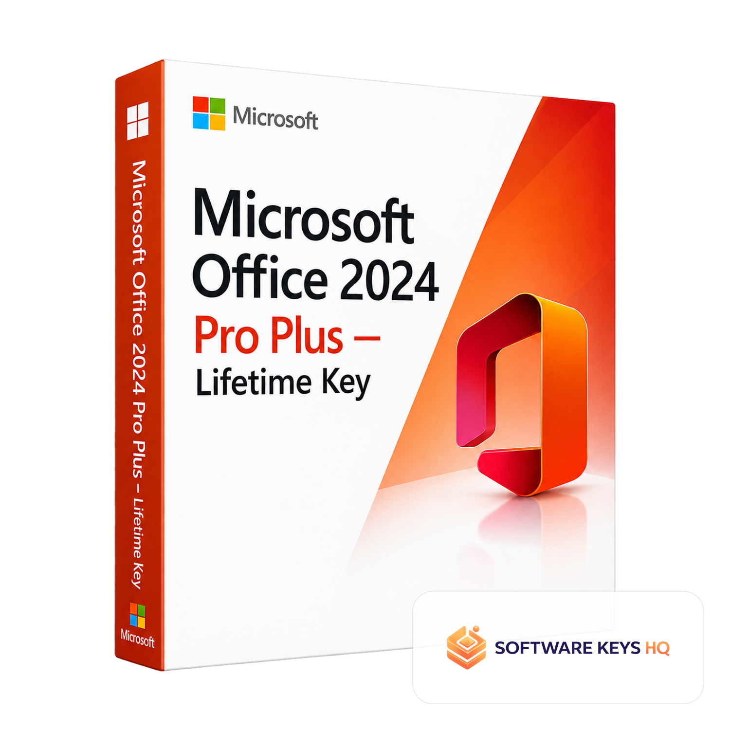 Microsoft Office 2024 Pro Plus Lifetime Key software box