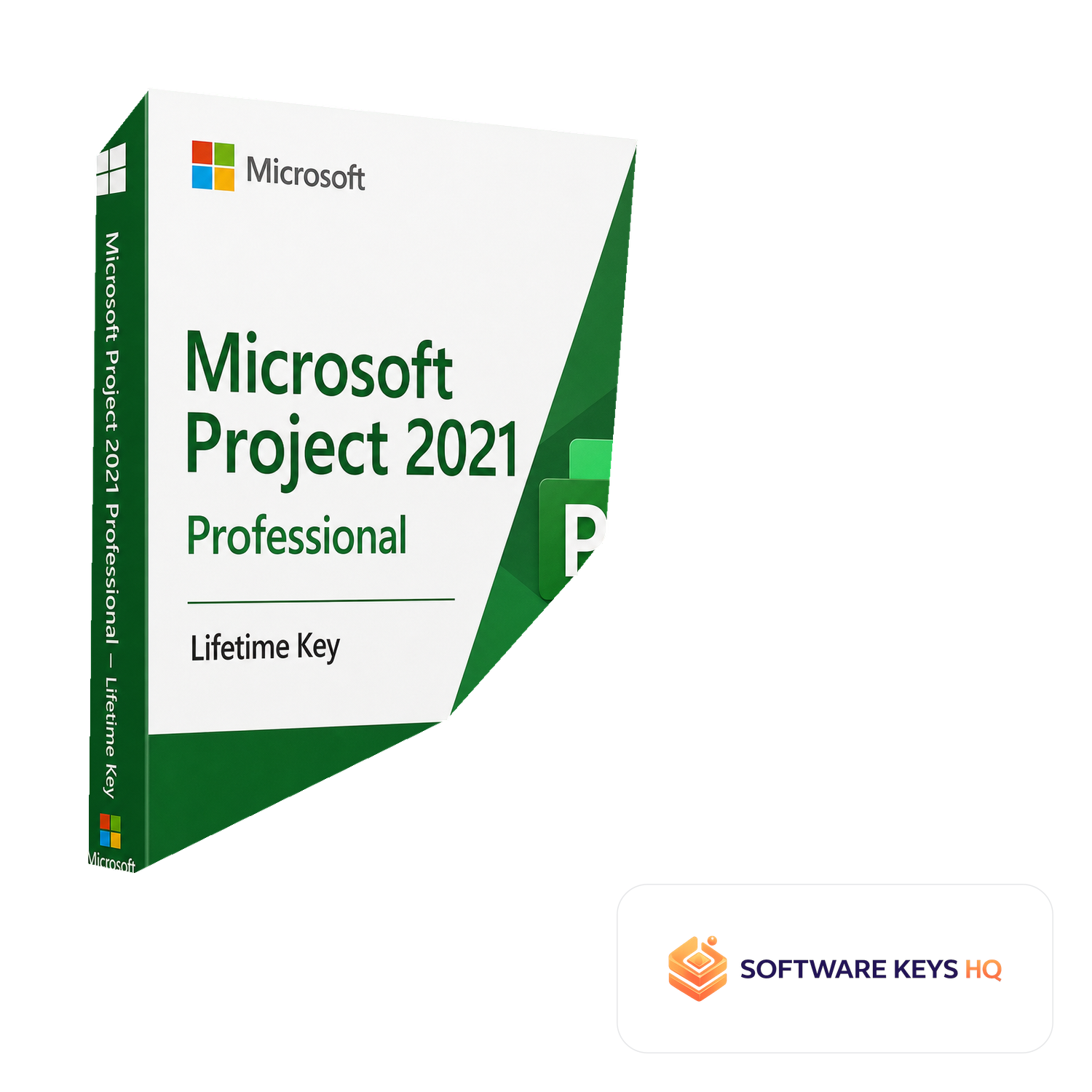Microsoft Project 2021 Professional Lifetime Key software box