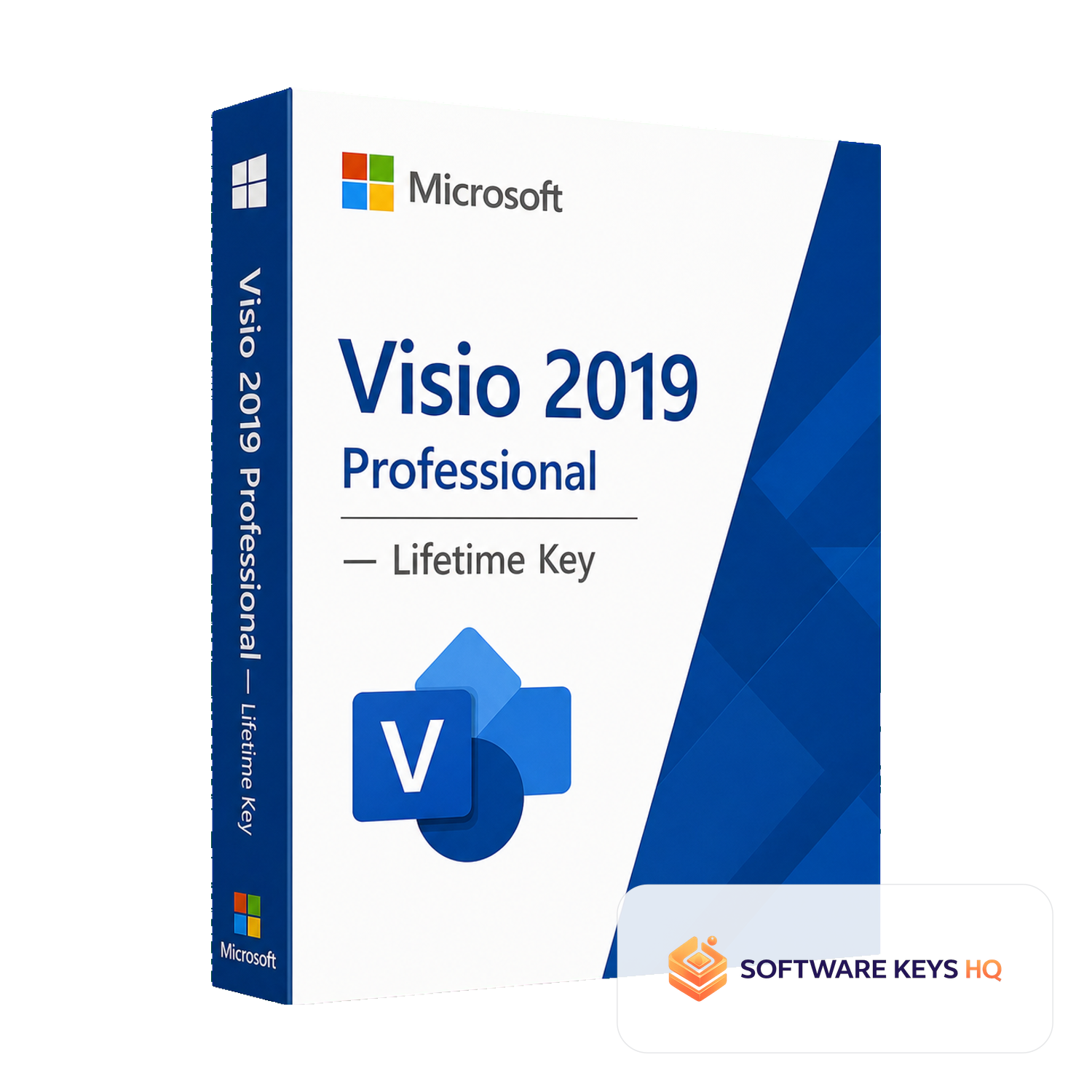 Microsoft Visio 2019 Professional Lifetime Key software box