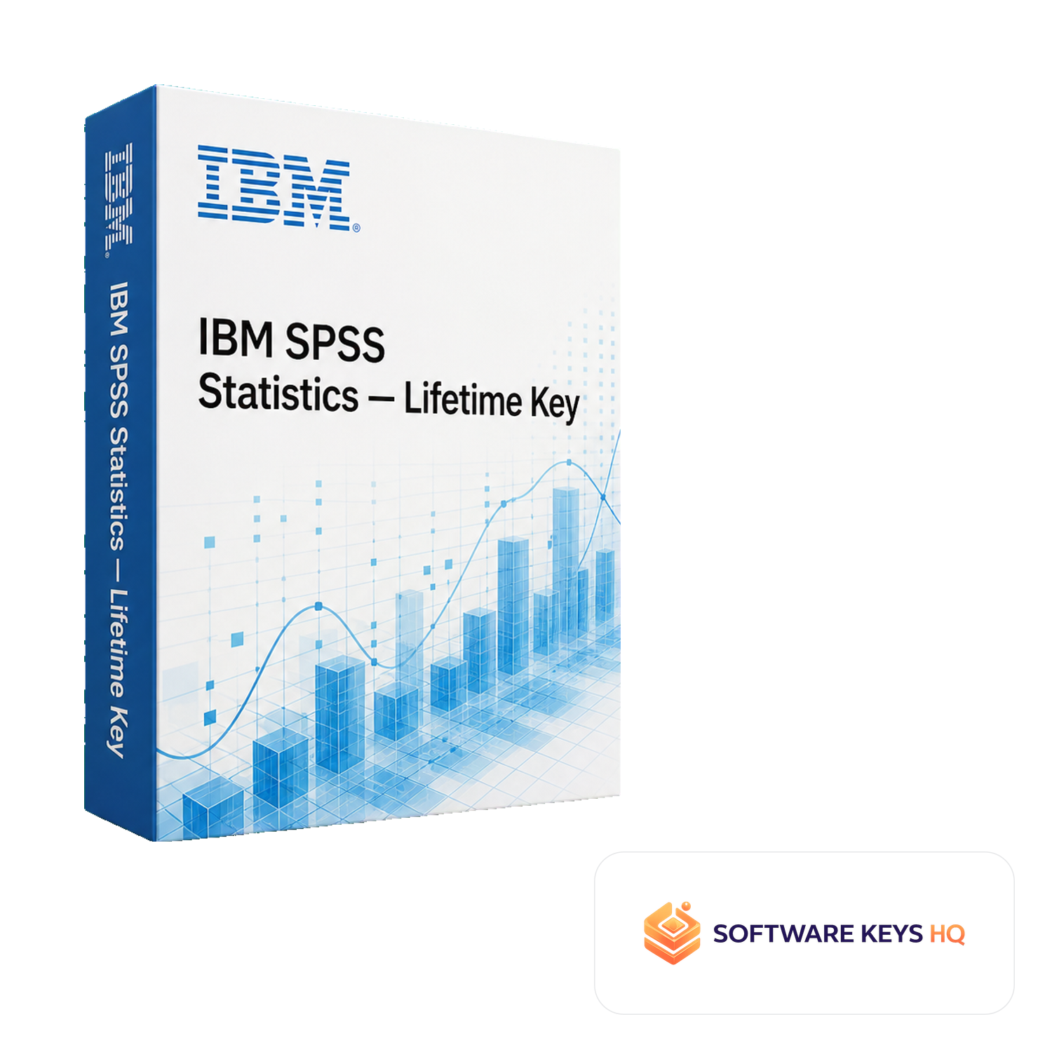 IBM SPSS Statistics Lifetime Key software box