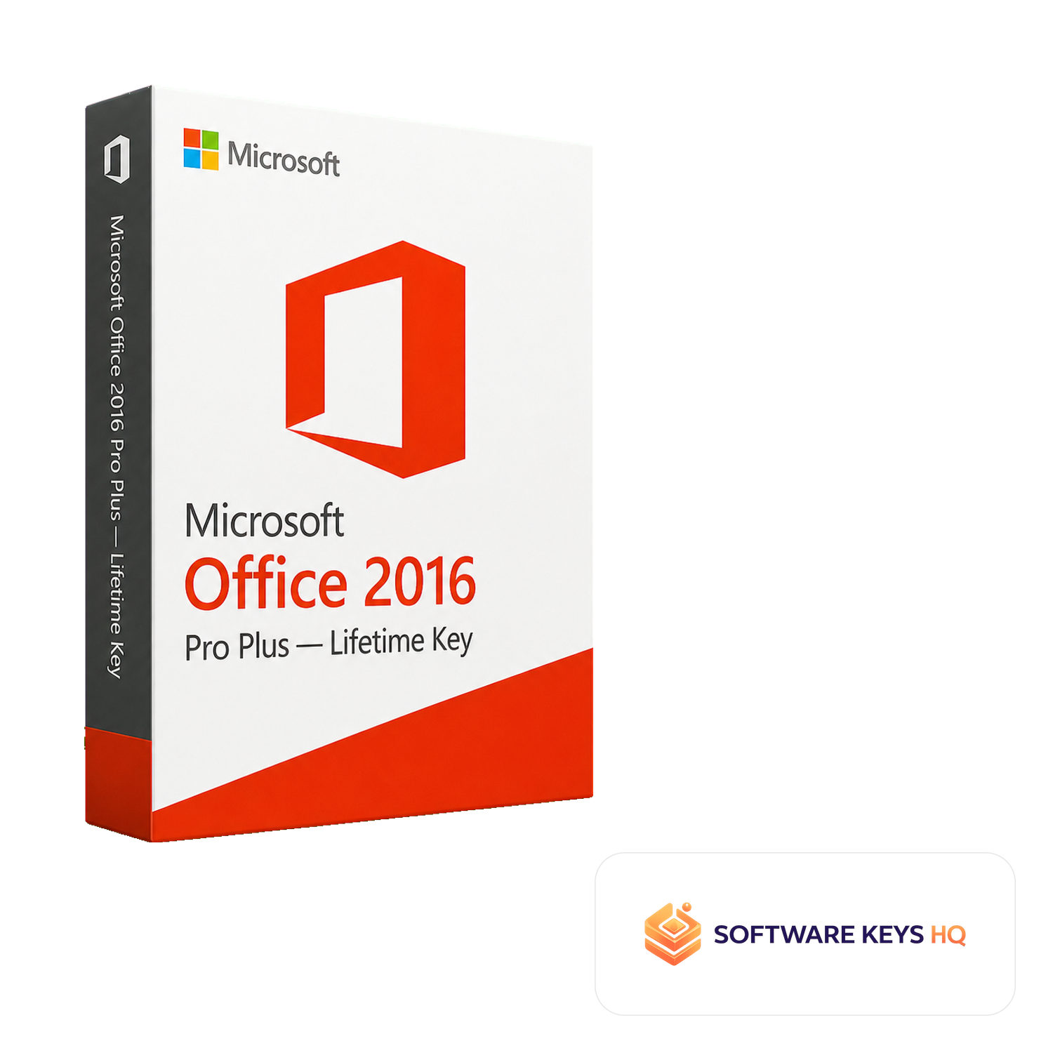 Microsoft Office 2016 Pro Plus Lifetime Key software box