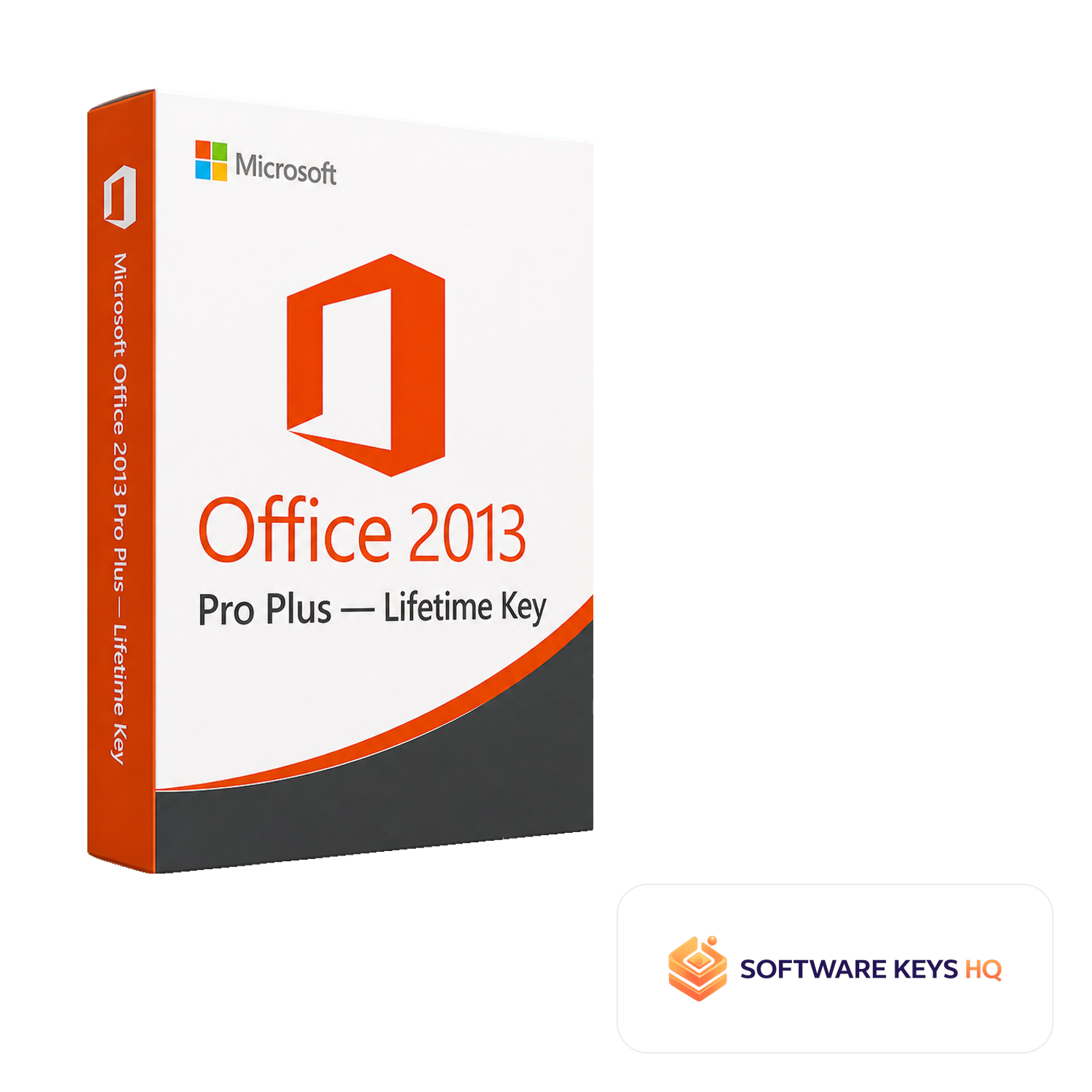Microsoft Office 2013 Pro Plus Lifetime Key software box