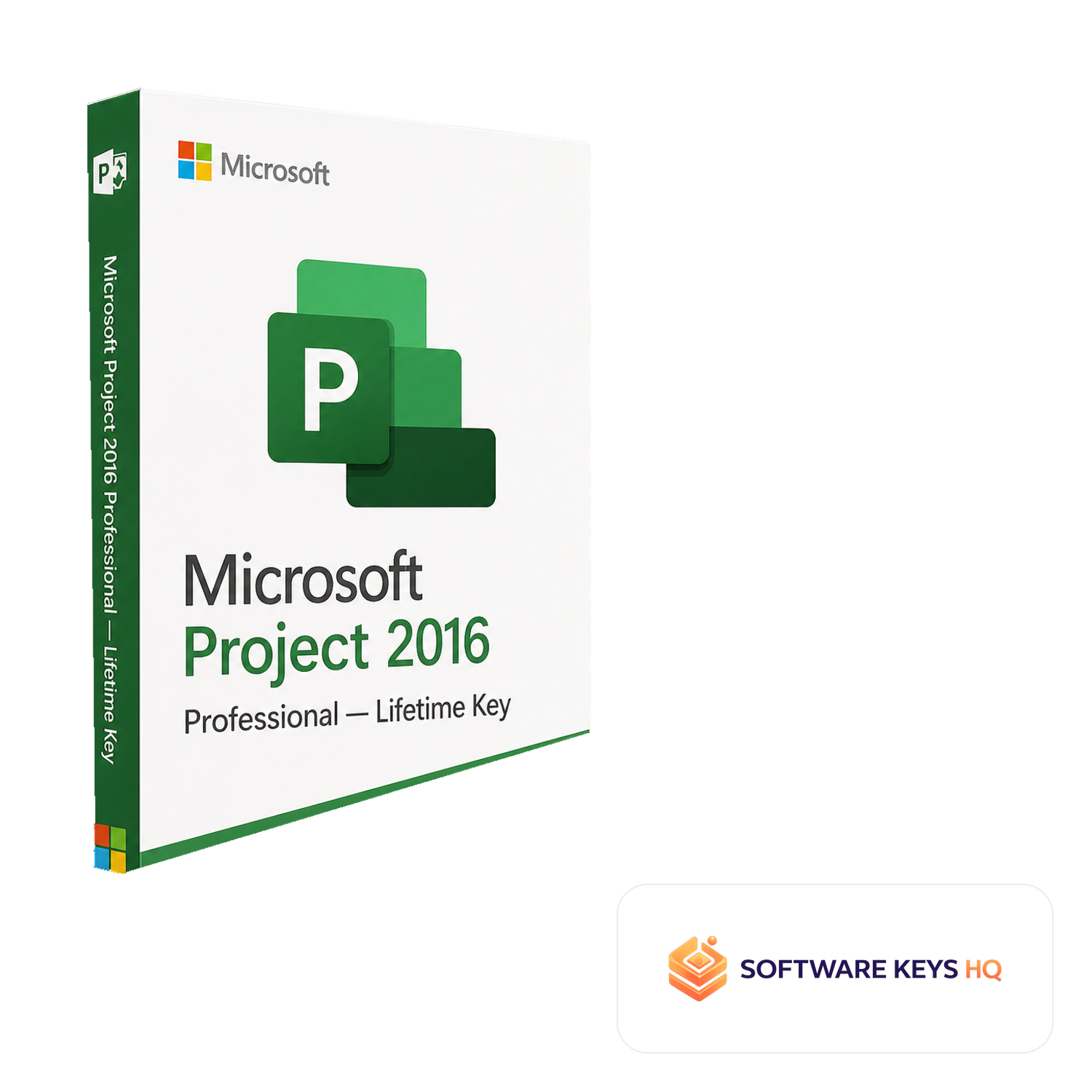 Microsoft Project 2016 Professional Lifetime Key software box