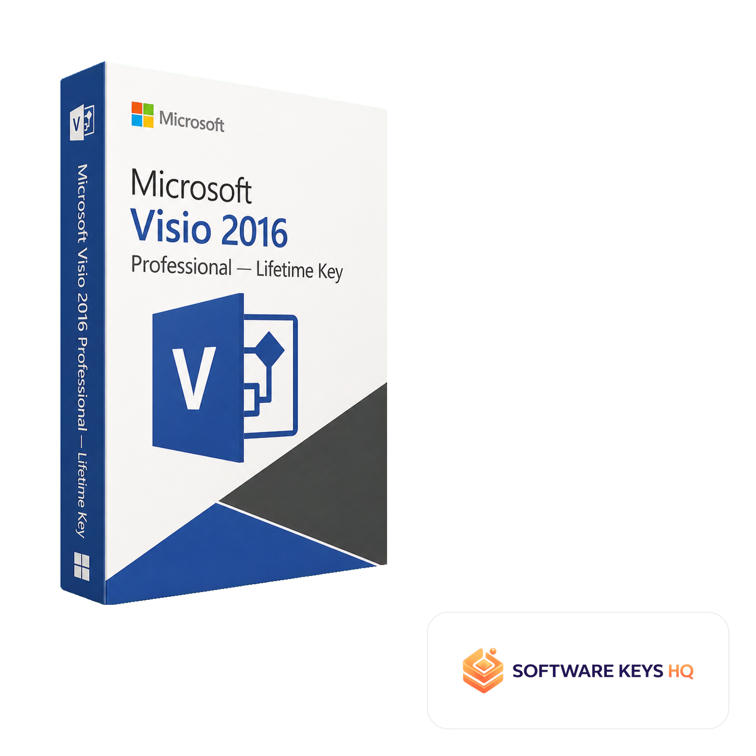 Microsoft Visio 2016 Professional Lifetime Key software box