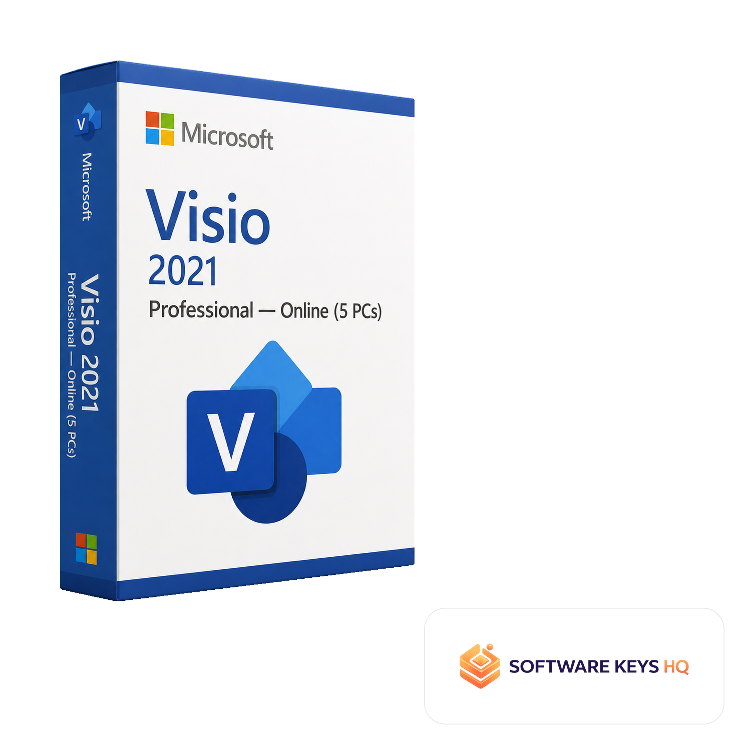 Microsoft Visio 2021 Professional Online (5 PCs) software box
