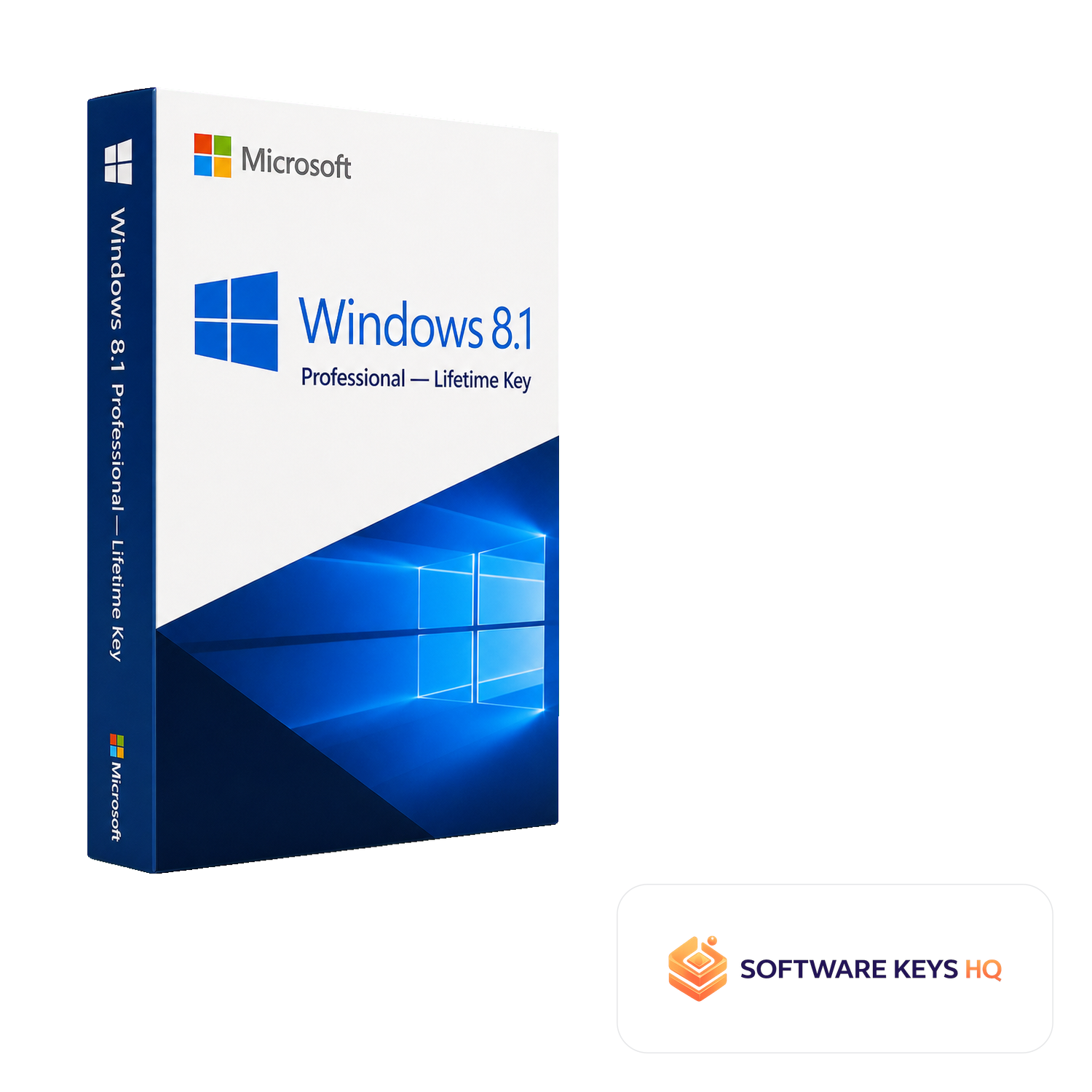 Windows 8.1 Professional Lifetime Key software box