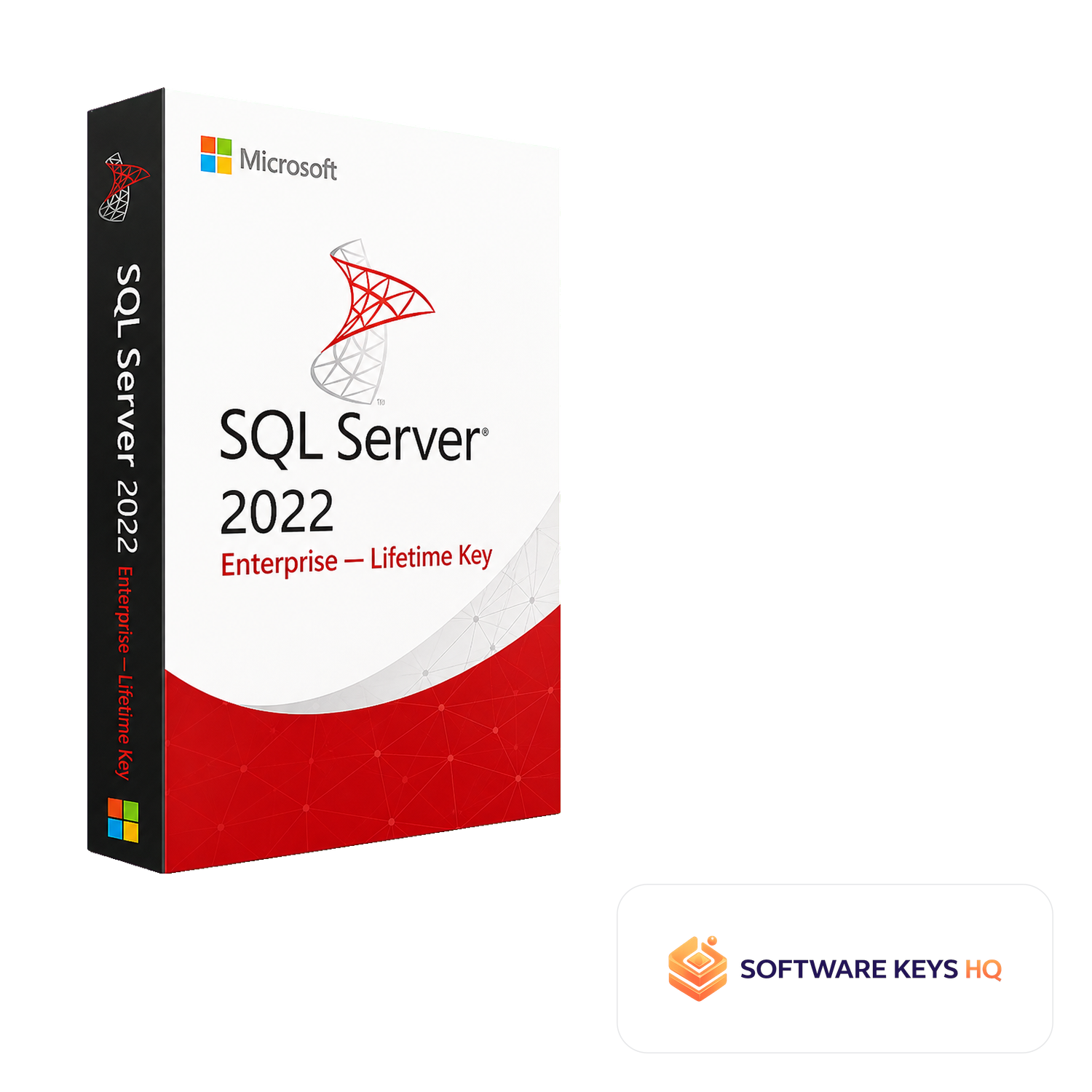 SQL Server 2022 Enterprise Lifetime Key software box