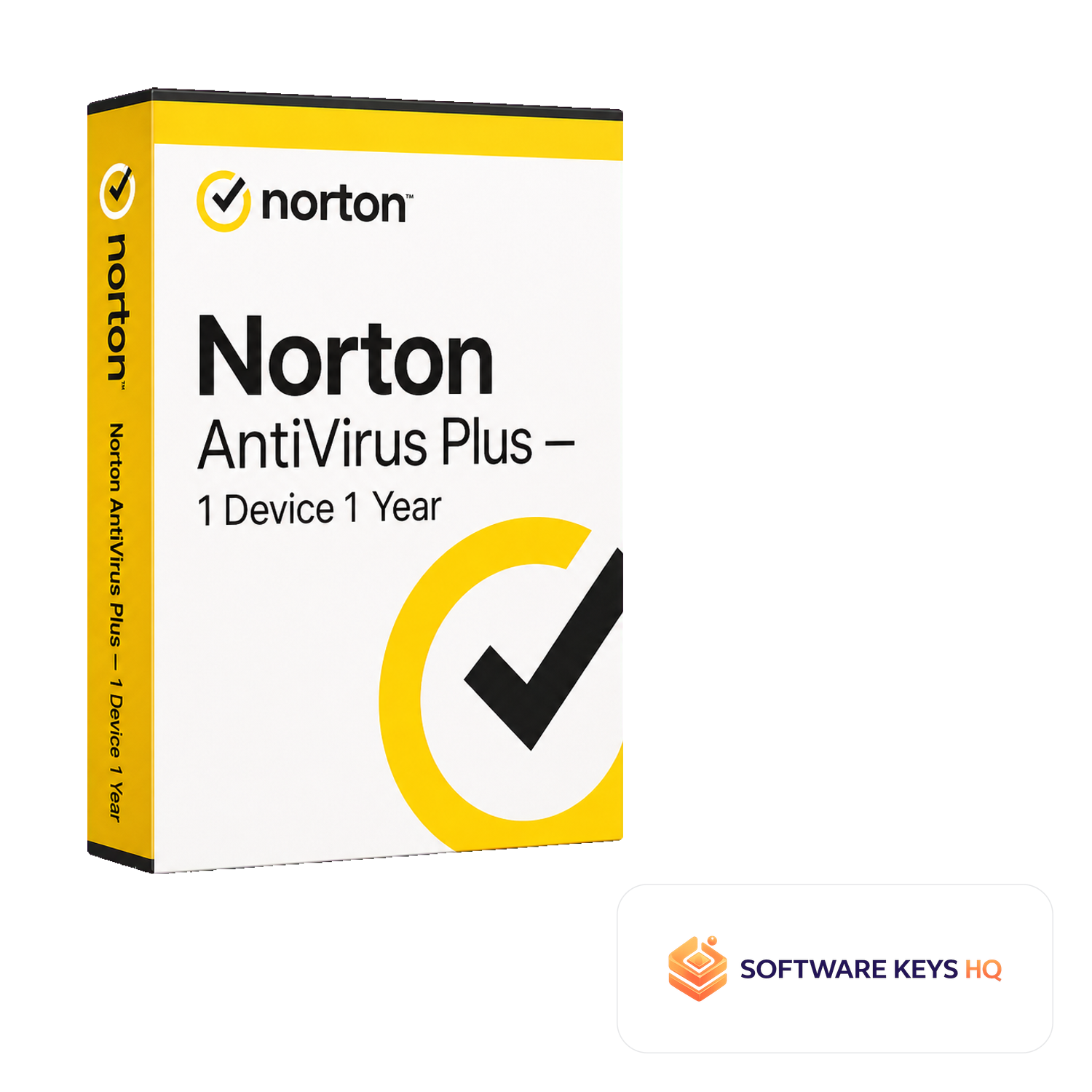 Norton AntiVirus Plus 1 Device 1 Year software box