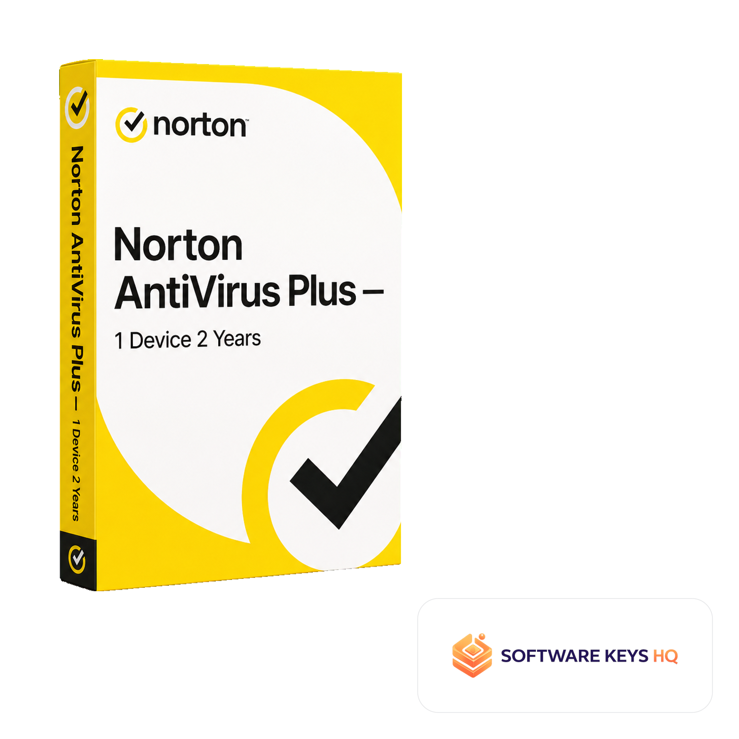 Norton AntiVirus Plus 1 Device 2 Years software box
